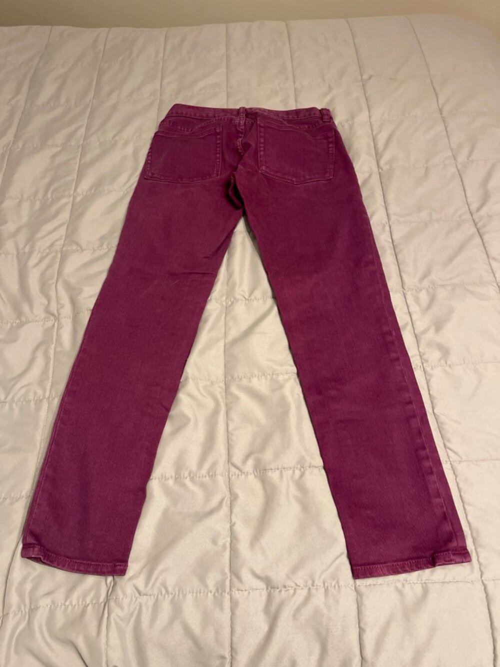 J. Crew Factory Toothpick Skinny Jeans Jazzy Purple Womens Size 27 Denim Stretch - Picture 3 of 4